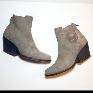 Eileen Fisher Taupe Suede Ankle Booties